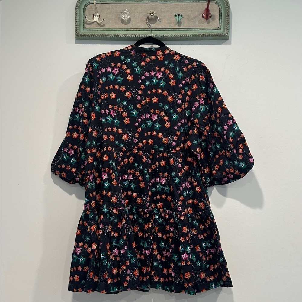 Briton Court Dark Galaxy Star Child poofy mini dress women’s medium new w tag - Picture 2 of 7